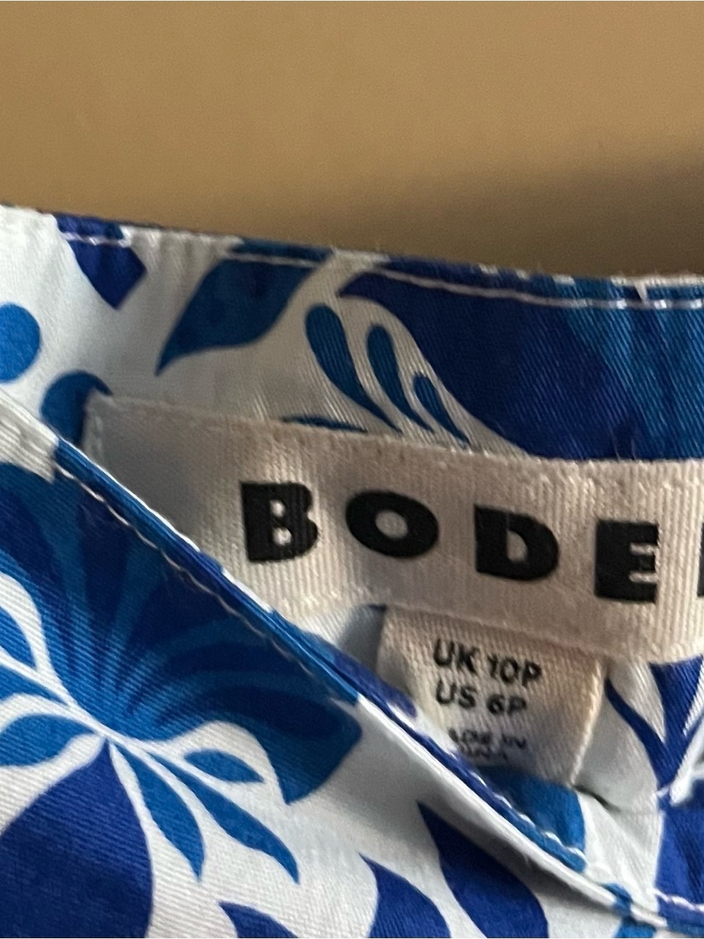 Gorgeous Boden Nadia Poplin Blue Patterned Tiered Maxi Skirt - Womens - Picture 2 of 4